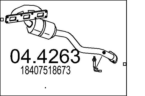 Handler.Part Catalytic converter MTS 044263 1