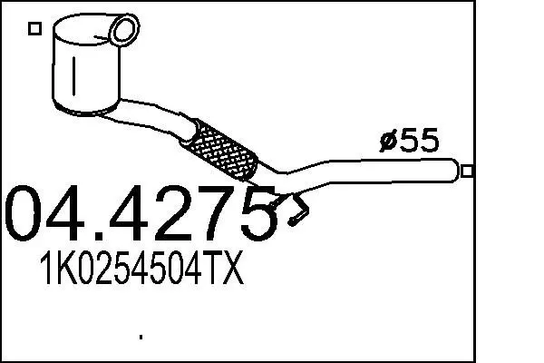 Handler.Part Catalytic converter MTS 044275 1