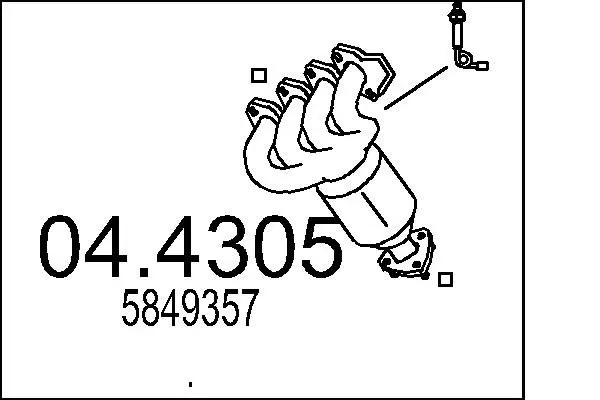 Handler.Part Catalytic converter MTS 044305 1