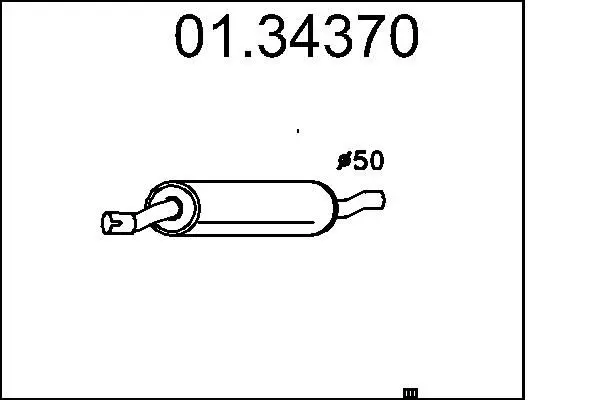 Handler.Part Front silencer MTS 0134370 1