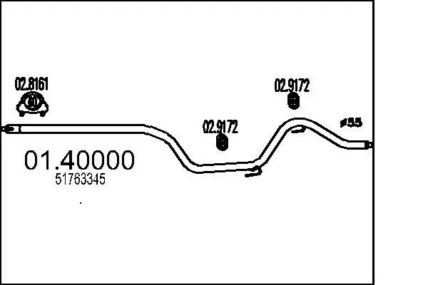 Handler.Part Exhaust pipe MTS 0140000 1