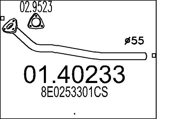 Handler.Part Exhaust pipe MTS 0140233 1