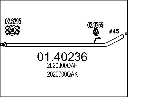 Handler.Part Exhaust pipe MTS 0140236 1