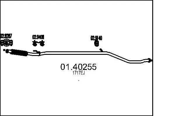 Handler.Part Exhaust pipe MTS 0140255 1