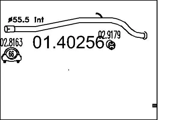 Handler.Part Exhaust pipe MTS 0140256 1