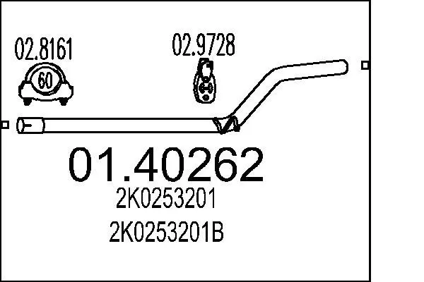 Handler.Part Exhaust pipe MTS 0140262 1