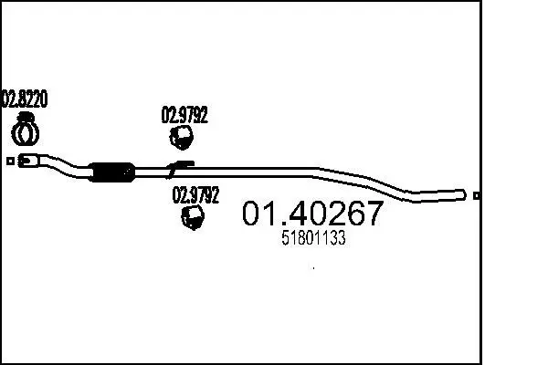 Handler.Part Exhaust pipe MTS 0140267 1