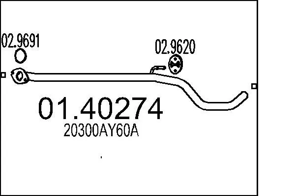 Handler.Part Exhaust pipe MTS 0140274 1