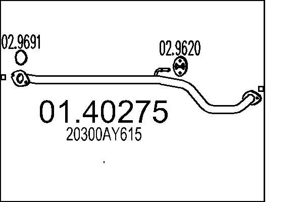 Handler.Part Exhaust pipe MTS 0140275 1