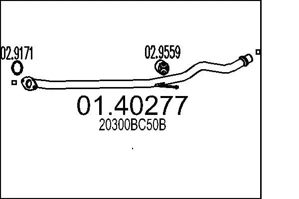 Handler.Part Exhaust pipe MTS 0140277 1