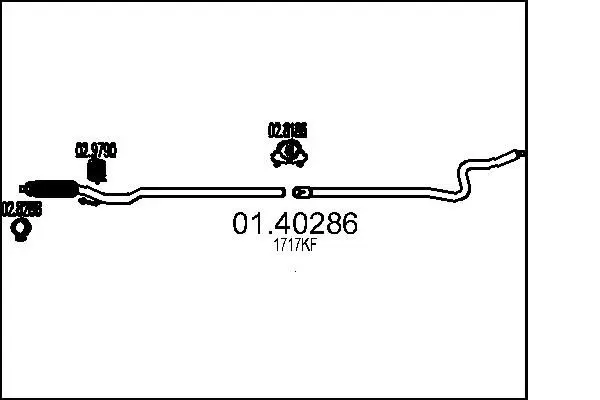 Handler.Part Exhaust pipe MTS 0140286 1