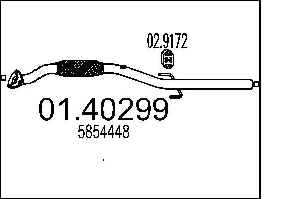 Handler.Part Exhaust pipe MTS 0140299 1