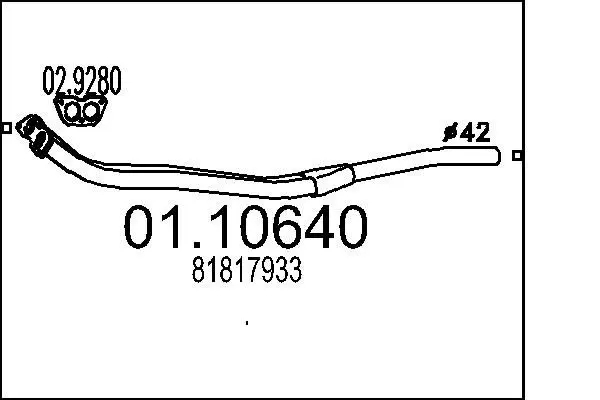 Handler.Part Exhaust pipe MTS 0110640 1