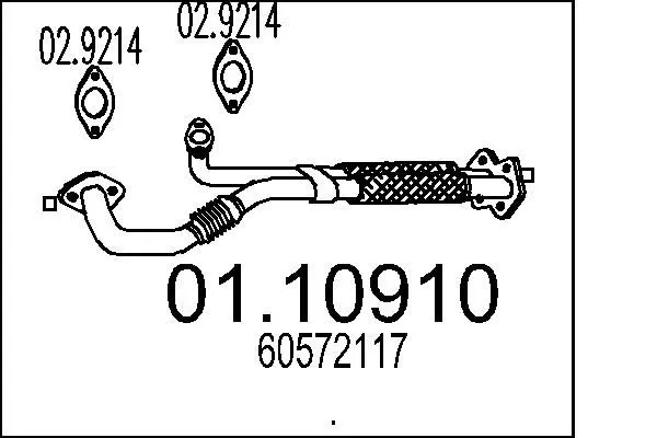 Handler.Part Exhaust pipe MTS 0110910 1