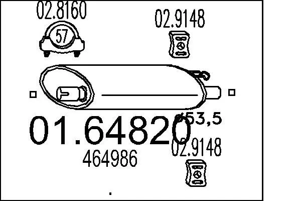 Handler.Part End silencer MTS 0164820 1