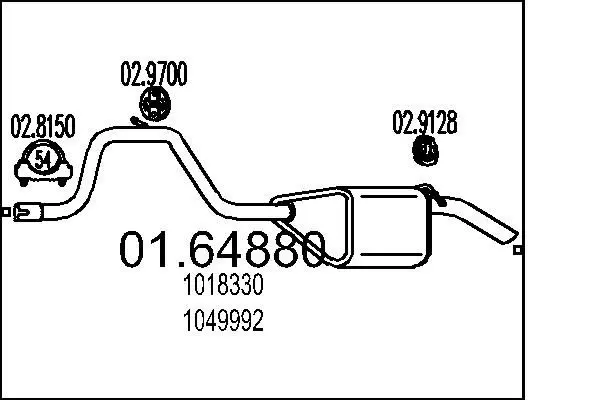 Handler.Part End silencer MTS 0164880 1