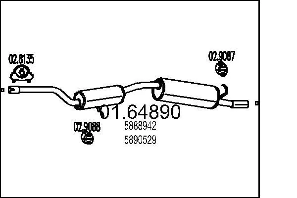 Handler.Part End silencer MTS 0164890 1