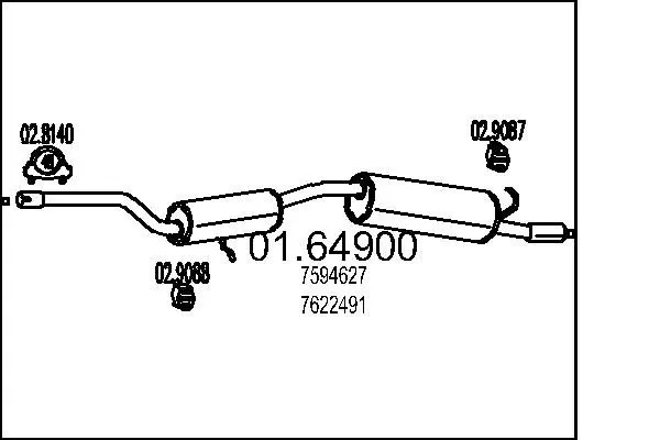 Handler.Part End silencer MTS 0164900 1