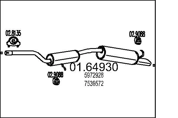 Handler.Part End silencer MTS 0164930 1