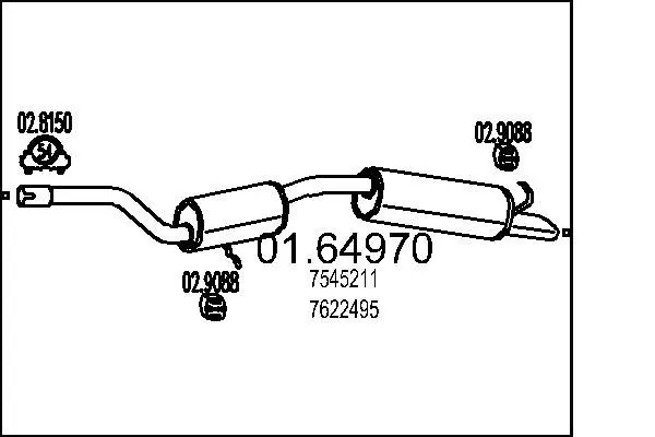 Handler.Part End silencer MTS 0164970 1