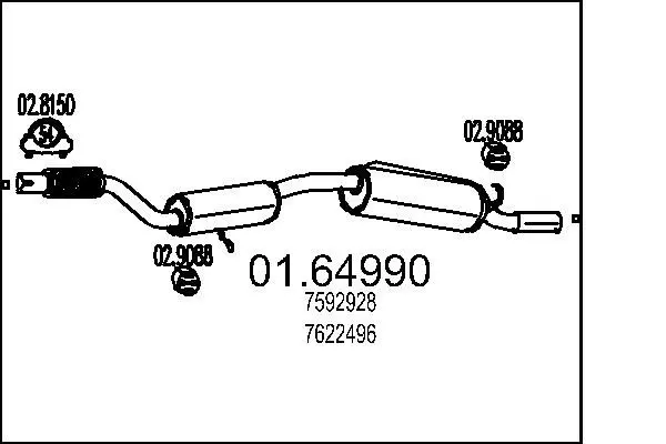 Handler.Part End silencer MTS 0164990 1