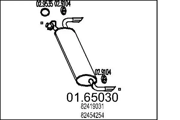 Handler.Part End silencer MTS 0165030 1