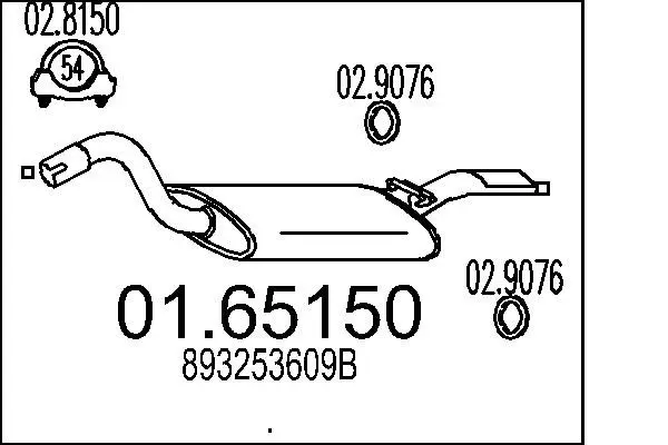 Handler.Part End silencer MTS 0165150 1