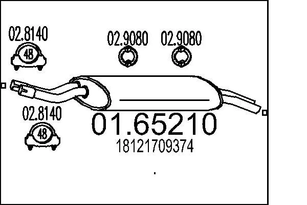 Handler.Part End silencer MTS 0165210 1