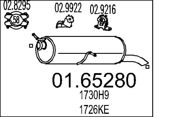 Handler.Part End silencer MTS 0165280 1