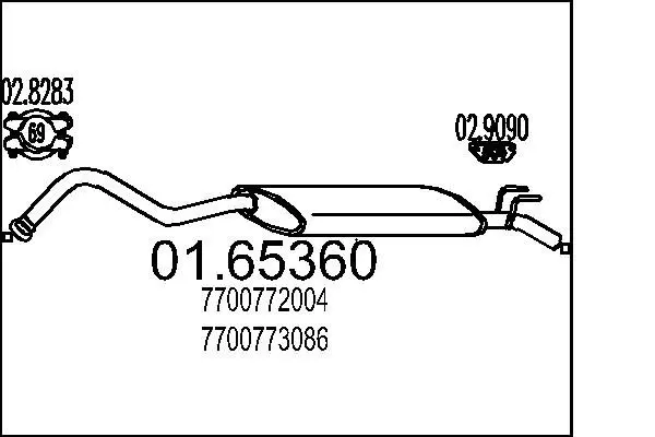 Handler.Part End silencer MTS 0165360 1