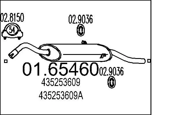 Handler.Part End silencer MTS 0165460 1