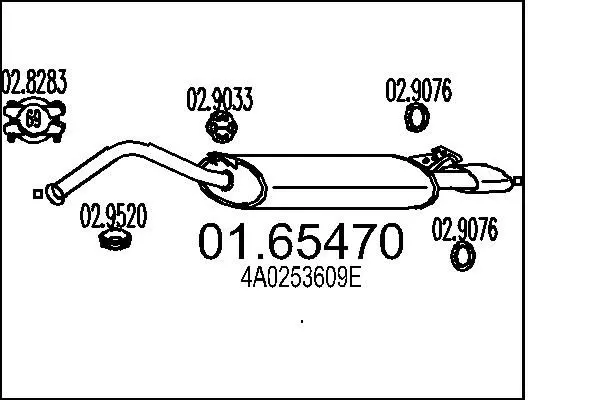 Handler.Part End silencer MTS 0165470 1