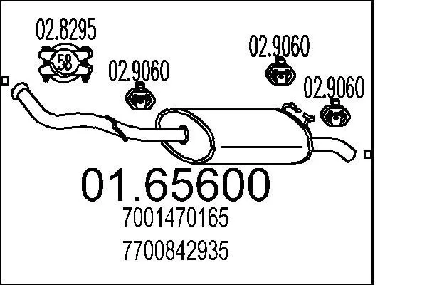 Handler.Part End silencer MTS 0165600 1