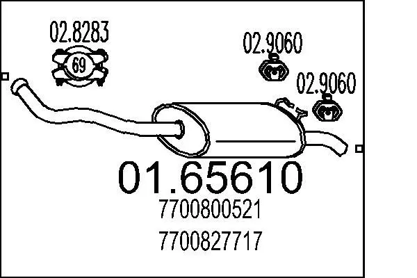 Handler.Part End silencer MTS 0165610 1