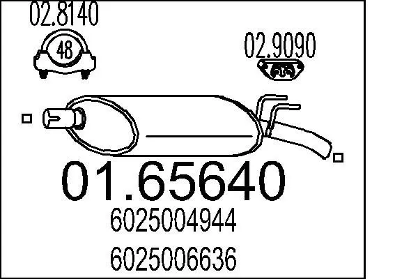 Handler.Part End silencer MTS 0165640 1