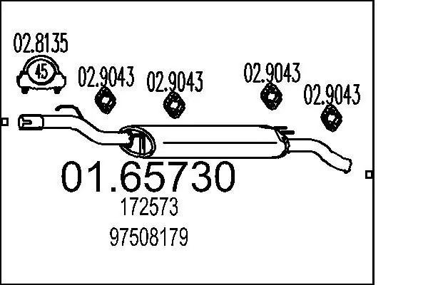 Handler.Part End silencer MTS 0165730 1