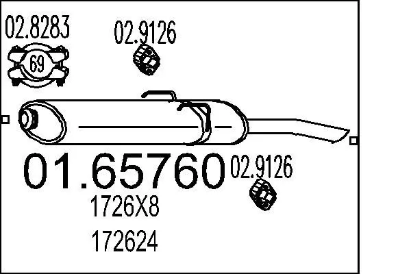 Handler.Part End silencer MTS 0165760 1