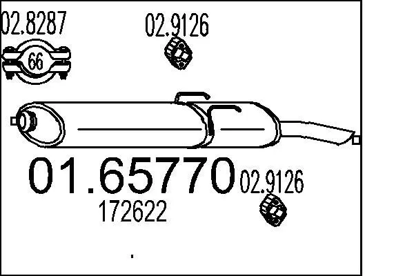 Handler.Part End silencer MTS 0165770 1