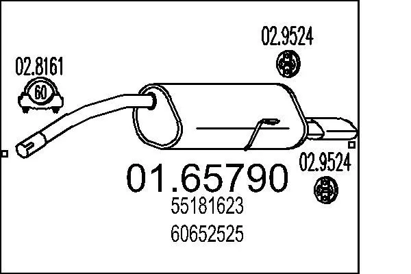 Handler.Part End silencer MTS 0165790 1