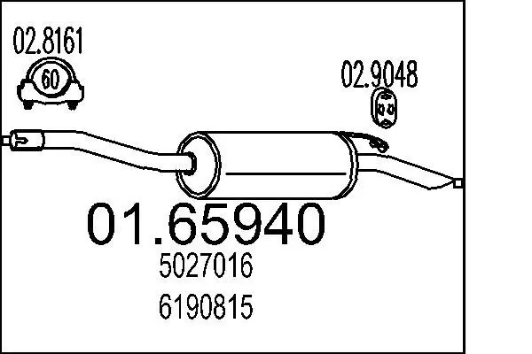 Handler.Part End silencer MTS 0165940 1