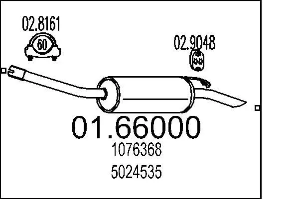 Handler.Part End silencer MTS 0166000 1