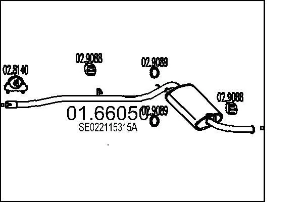 Handler.Part End silencer MTS 0166050 1