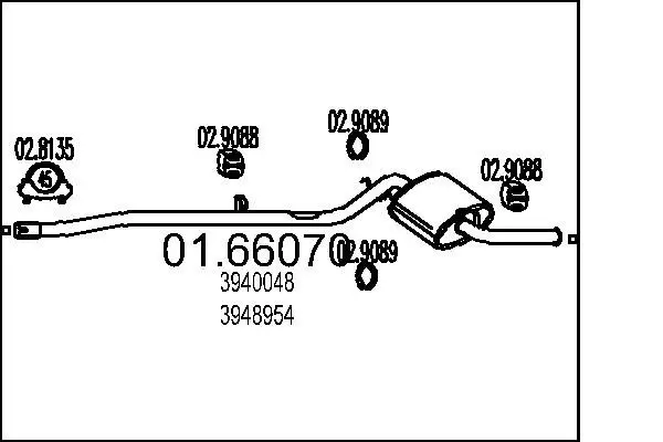 Handler.Part End silencer MTS 0166070 1