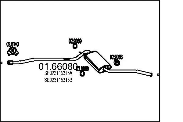 Handler.Part End silencer MTS 0166080 1