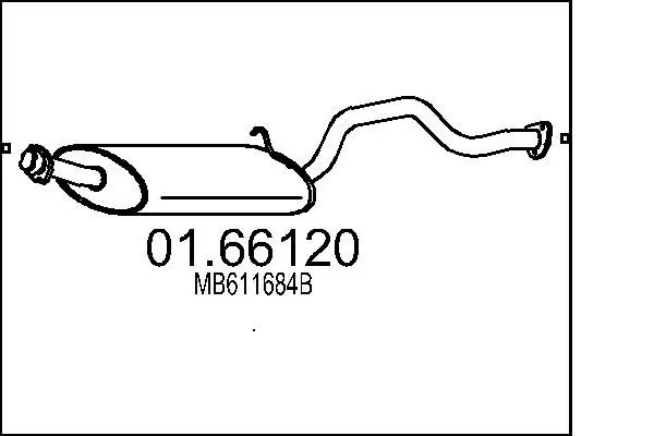 Handler.Part End silencer MTS 0166120 1