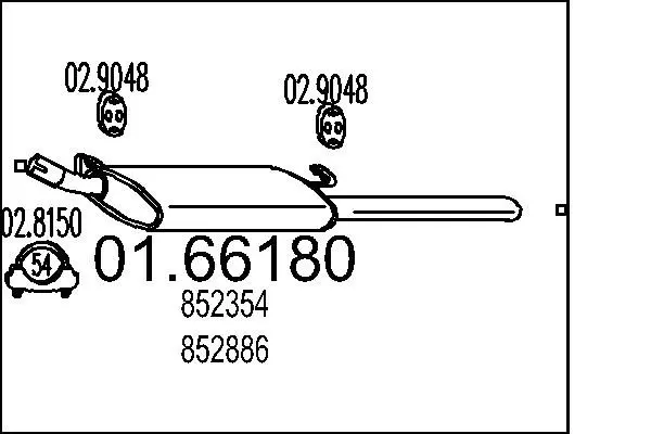 Handler.Part End silencer MTS 0166180 1