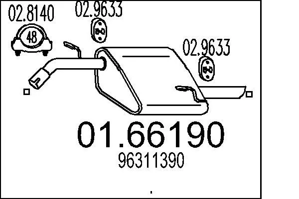 Handler.Part End silencer MTS 0166190 1