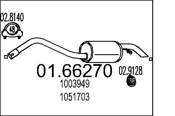 Handler.Part End silencer MTS 0166270 1