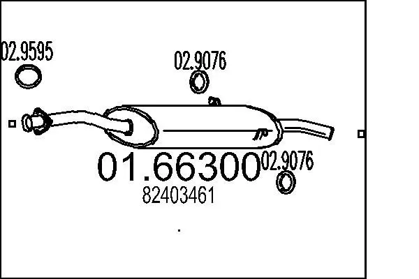 Handler.Part End silencer MTS 0166300 1