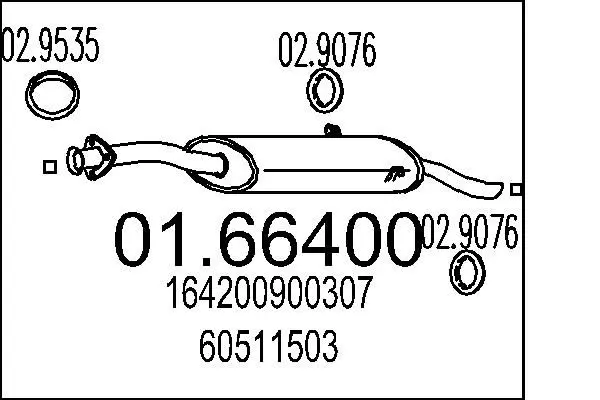 Handler.Part End silencer MTS 0166400 1